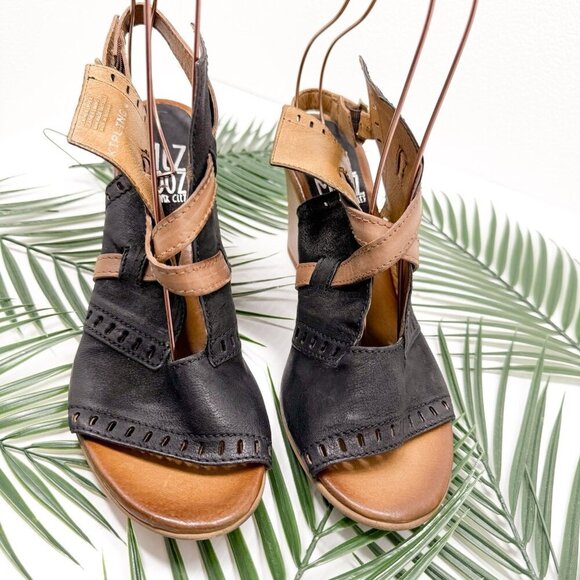 Miz Mooz Women's Kipling Leather Wedge Sandal Size EU 42 / US 10.5 -  11 - Picture 3 of 11